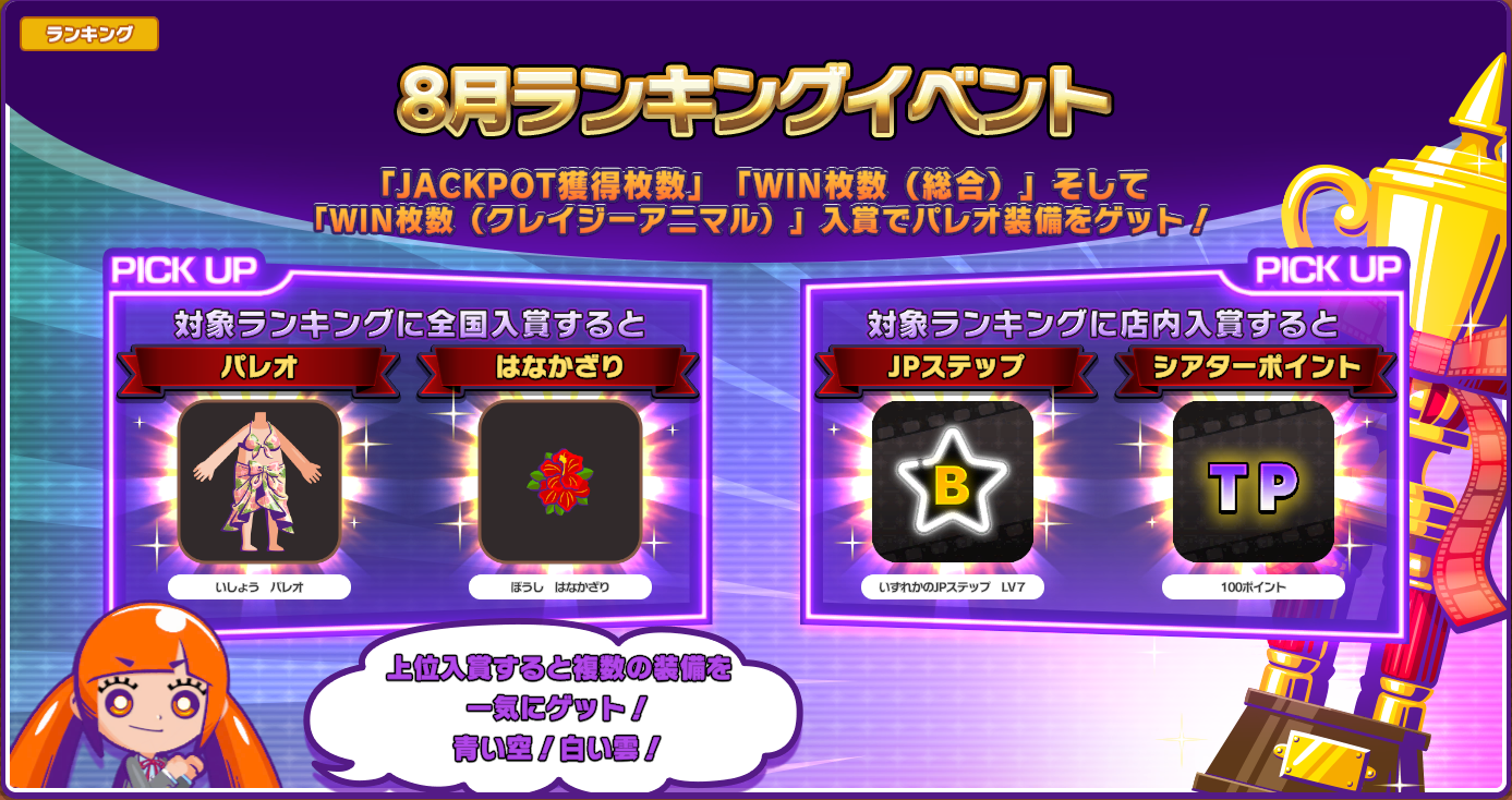 2025年8月ランキングイベント開催！